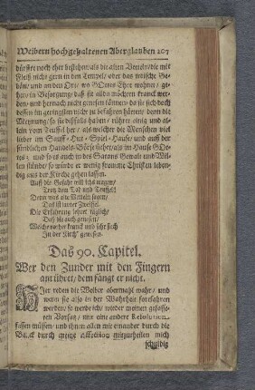 Das 90. Capitel. Wer den Zunder mit den Fingern anrühret / dem fängt er nicht.