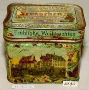 Blechdose für "Feinste Nürnberger Lebkuchen Heinrich Haeberlein NÜRNBERG"