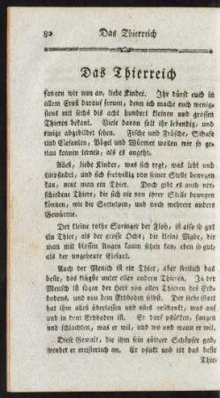 Das Thierreich