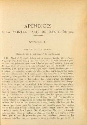 Apéndice 1.° Origen de los Indios