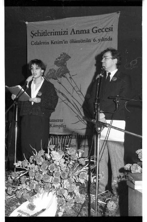 Kleinbildnegativ: Gedenkveranstaltung Celalettin Kesim, 1986