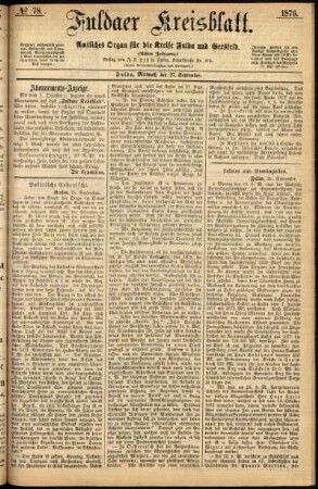 Ausgabe vom Mittwoch, den 27. September 1876.