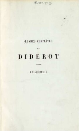 T. 2: Œuvres complètes de Diderot