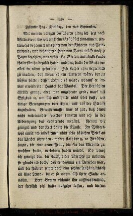 Zehenter Tag, Dienstag, den 7ten September.