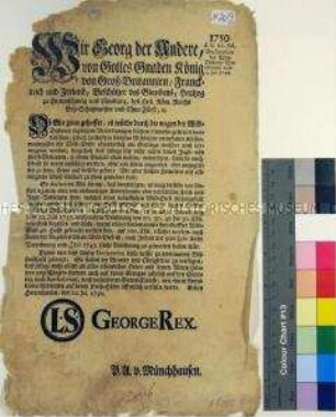 Verordnung von Georg II. König von Großbritannien und Irland gegen Wilderei