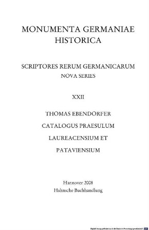 Catalogus praesulum Laureacensium et Pataviensium