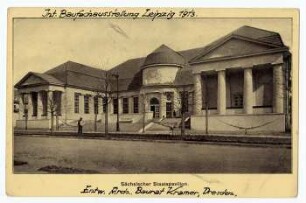 Sächsischer Staatspavillon : Entw. Arch. Baurat Kramer, Dresden