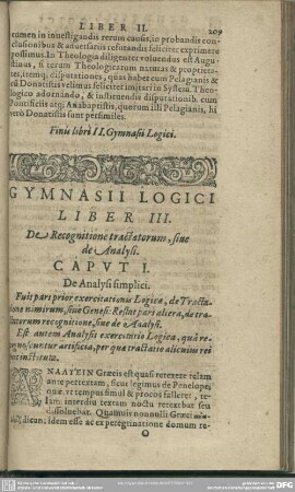 Liber III. De Recognitione tractatorum, sine de Analysi