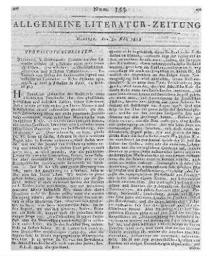 Magenau, R. F. H.: Gespräche und Anekdötchen aus der nahen Thierwelt. Aus der Thiersprache übersetzt. Stuttgart: Löflund 1801