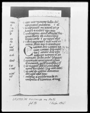 Psalterium cum Canticis — Initiale C (antate), Folio 96recto