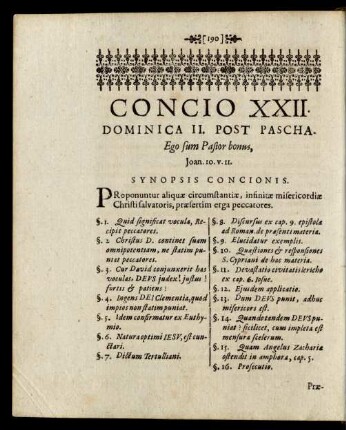 Concio XXII. Dominica II. Post Pascha.