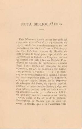 Nota bibliográfica