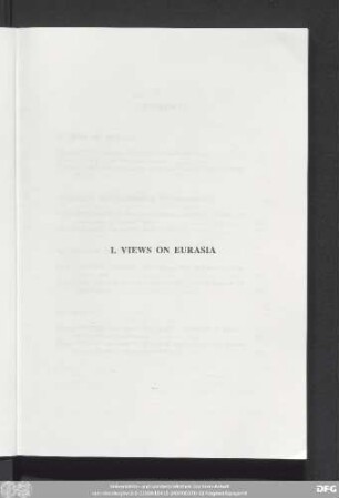 I. Views On Eurasia