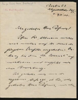 Brief an Richard Sternfeld : 19.04.1903