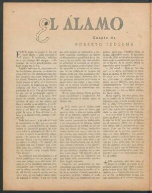El álamo : Cuento