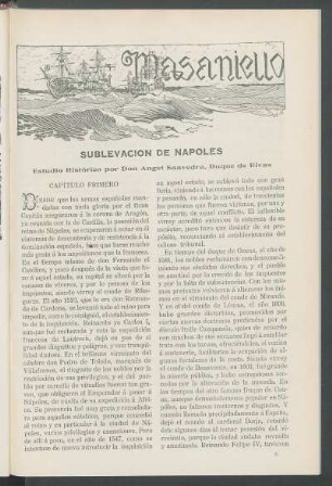 Masaniello : Sublevación de Nápoles