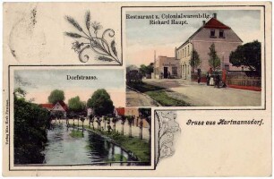 Gruss aus Hartmannsdorf : Restaurant u. Colonialwarenhdlg. Richard Haupt