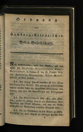 Ordnung der Hamburg-altonaischen Bibel-Gesellschaft.