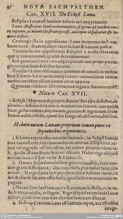 CAP. XVII. De Eclipsi Lunae.
