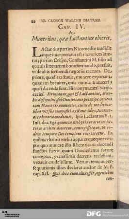Cap. IV. de Muneribus, quæ Lactantius obierit.