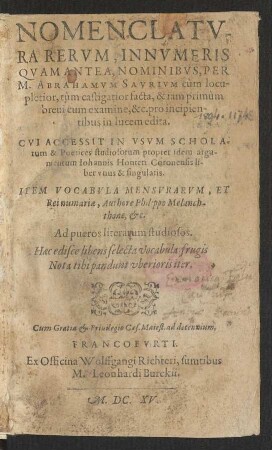 Nomenclatura Rerum