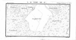 Kartenblatt SO XXXIX 20 21 Stand 1822 ca. (Multiblatt 1:5000)