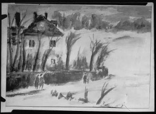 ohne Titel : Zeichnung, aquarelliert