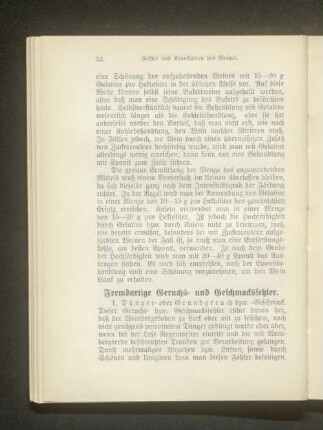Fremdartige Geruchs- und Geschmacksfehler