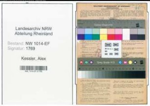Entnazifizierung Alex Kessler , geb. 19.02.1891 (Kaufmaennischer Angestellter)