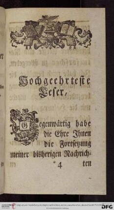 Hochgeehrteste Leser