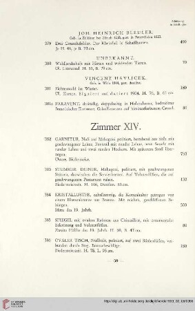 Zimmer XIV. (Nr. 382-389)