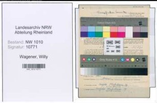 Entnazifizierung Willy Wagener , geb. 25.08.1889 (Verw.Angestellter)