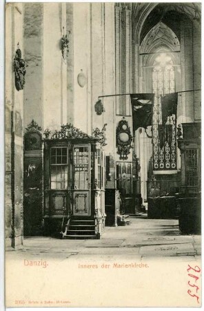 Danzig. Inneres der Marienkirche