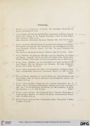 Steinzeug (Nr. 1-12)