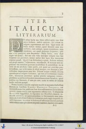 Iter Italicum Litterarium.