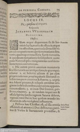 Locus IV. De persona Christi