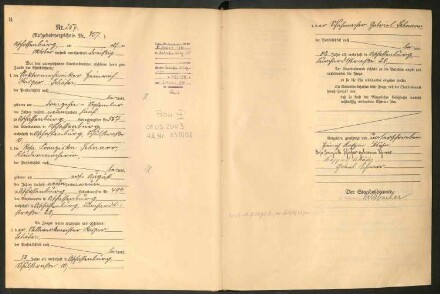Standesamtsbuch der Stadt Aschaffenburg: Eheschließungen 252/1930 - 130/1931