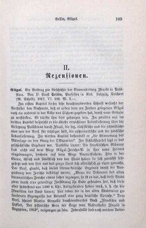 105-107 [Rezension] Sellin, Ernst, Gilgal