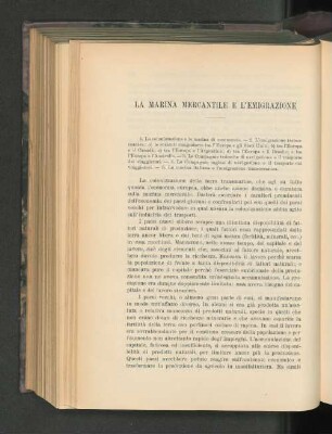 La Marina Mercantile E L'Emigrazione.