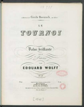 Le Tournoi : Valse brillante Pour Piano ; Op. 151