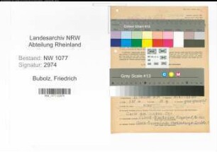 Entnazifizierung Friedrich Bubolz , geb. 26.10.1894 (Polizist)