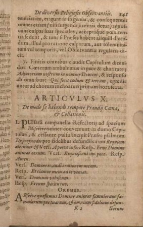 Articvlvs X. De modo se habendi tempore Prandij Coenae, & Collationis.