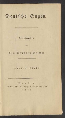 Theil 2: Deutsche Sagen