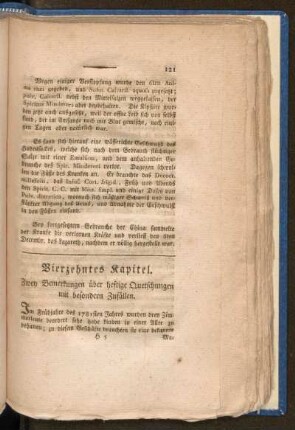 Vierzehntes Kapitel. Zwey Bemerkungen über heftige Quetschungen mit besondern Zufällen