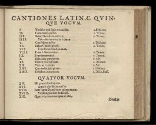 Cantiones latinae