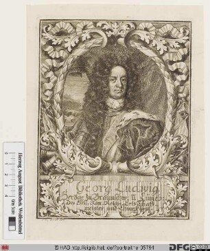 Bildnis Georg I. (Ludwig), 1698 Kurfürst von Hannover, 1714-27 König von Großbritannien u. Irland