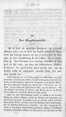 III. Das Magdalenenstift.