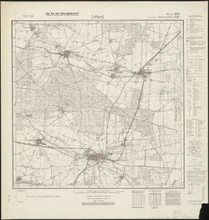 Meßtischblatt 2103, neue Nr. 3838 : Loburg, 1938 : Loburg. - Hrsg. 1901, bericht. 1927, einz. Nachtr. 1938. - 1:25000. - [Berlin]: Reichsamt für Landesaufnahme, 1938. - 1 Kt.