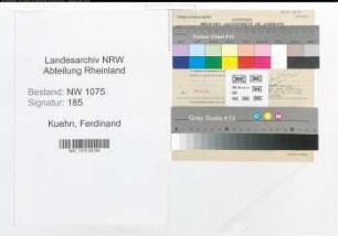 Entnazifizierung Ferdinand Kuehn , geb. 24.02.1897 (Saegewerksbesitzer)