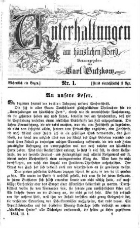 Unterhaltungen am häuslichen Herd. 3. 1854/55